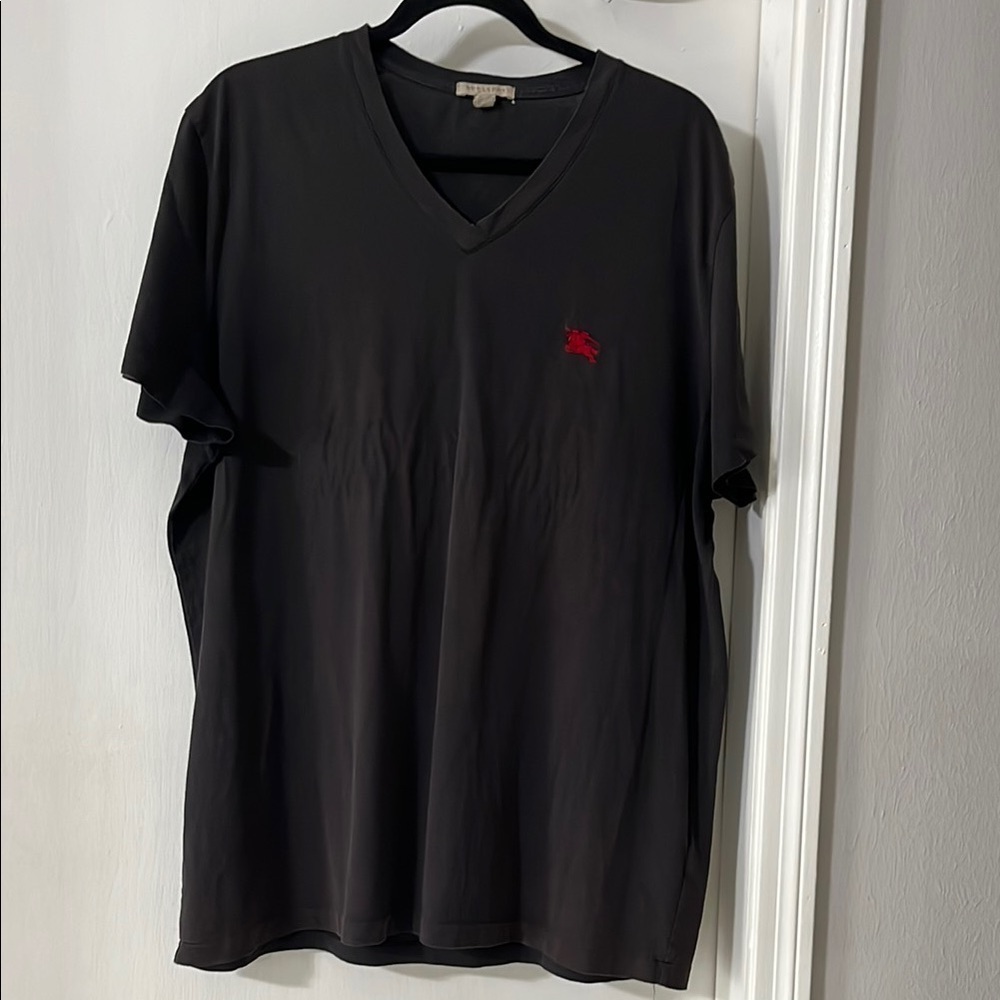 Burberry Black V-Neck T-Shirt
